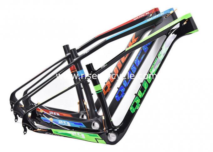 29ER Lightweight Full Carbon MTB Frame V29 de Mountain Bike 15.5 "/17.5/19/21" BB92 Conical, poste de assento 31.6mm Peso 1270g 1