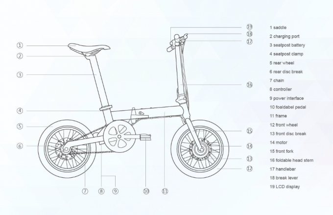 CE 16" Bicicleta elétrica dobrável / Bicicleta 200-250w Bateria de lítio sem escova alimentada 0
