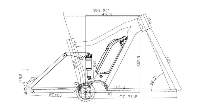 Boost 27.5er Estrutura de bicicleta elétrica w/ Bafang 1000w Suspensão de liga de alumínio Mtb E-Bike 6